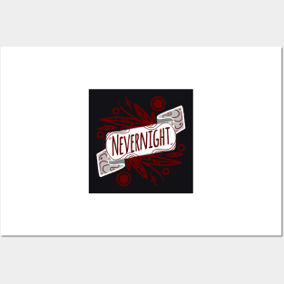 Nevernight Banner - Black, White, and Red Posters and Art